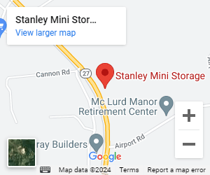 Map to Stanley Mini Storage located in Stanley, NC